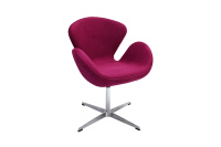 Кресло дизайнерское Swan Chair FR 0651 Замша винная