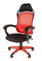 Геймерское кресло CHAIRMAN Game 12, ткань TW/сетчатый акрил, черный/красный