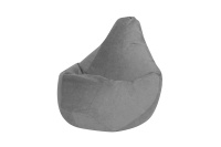 Бескаркасное кресло Мешок Груша L 5023311 Ткань велюр серый