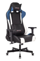 Кресло игровое Zombie VIKING TANK черный/синий/белый искусственная кожа с подголов. крестовина метал