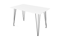 Стол обеденный прямоугольный Delta 21DELTA.008 Белый/Черный металл