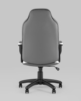 Кресло компьютерное игровое Кронос экокожа серый/белый