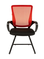 Офисное кресло CHAIRMAN 969V, ткань TW/сетчатый акрил, черный/красный