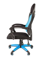 Геймерское кресло CHAIRMAN Game 12, ткань TW/сетчатый акрил, черный/голубой