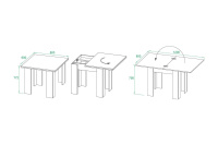 Стол складной обеденный СО-1 Венге/Беленый дуб