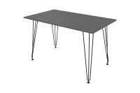 Стол обеденный прямоугольный Delta 21DELTA.008 New graphit/Черный металл