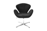 Кресло дизайнерское Swan Chair FR 0650 Замша графит
