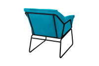 Мягкое кресло (оттоманка в комплекте) Alex FR 0414K Велюр бирюзовый