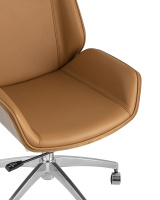Кресло офисное TopChairs Crown NEW, коричневое УЦЕНКА